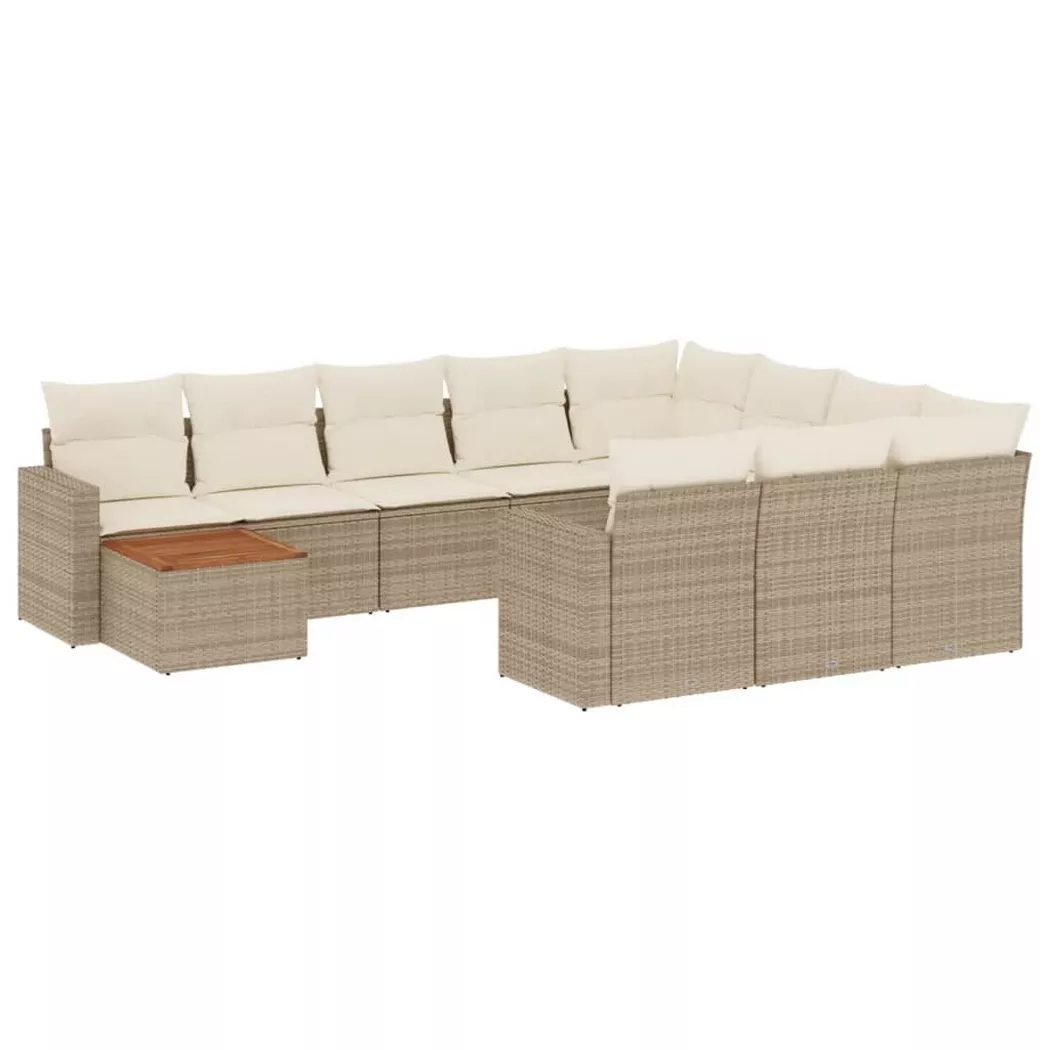 VidaXL - Garten sofagarnitur poly-rattan, One Size, Beige