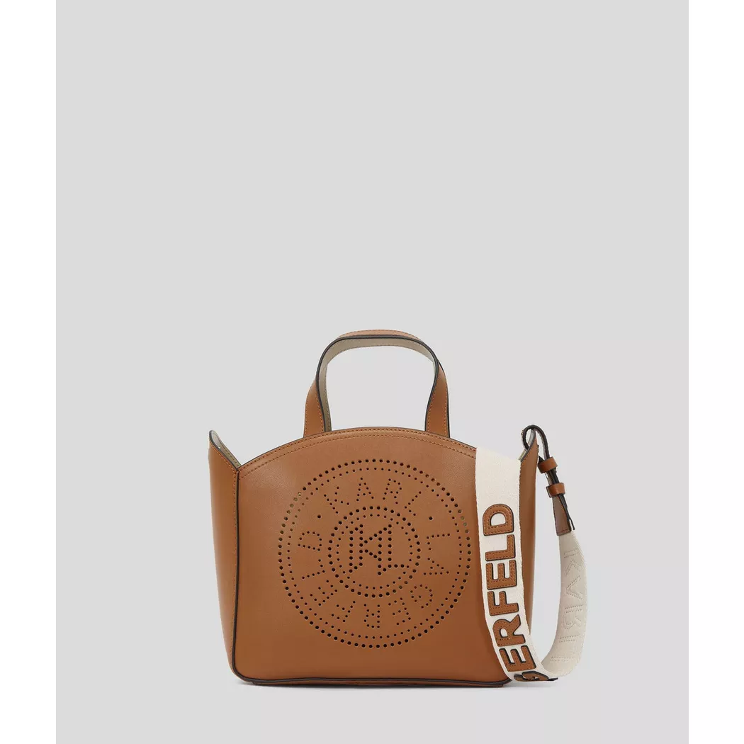 Karl Lagerfeld - Circle Tote Perforated, für Damen, Cognac, Größe ONESIZE