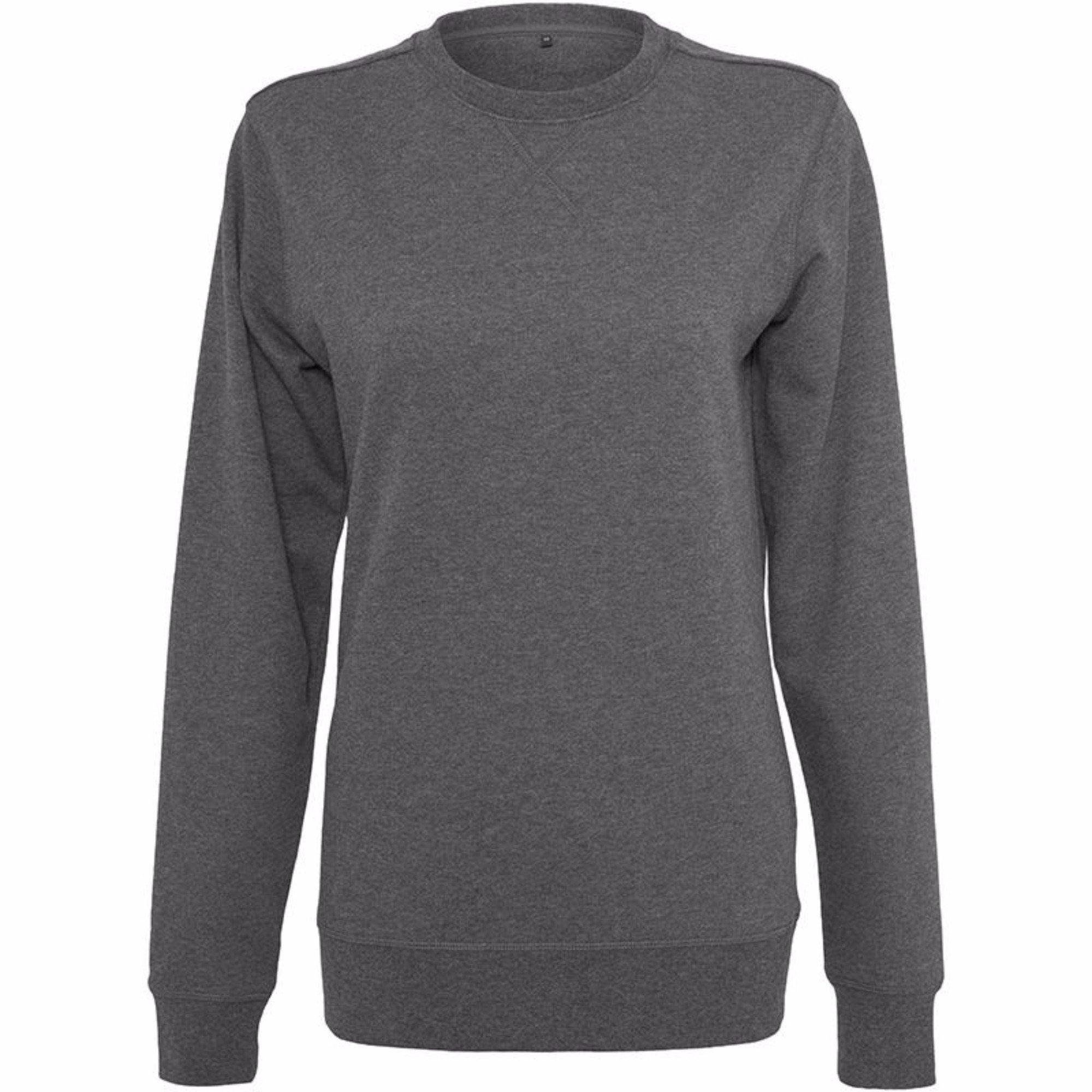 Image of Sweatshirt Mit Rundhalsausschnitt, Leicht Damen Charcoal Black M