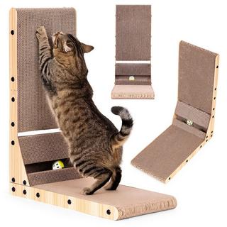 Northio  Tiragraffi angolare in cartone per gatti con giocattolo Petsi 