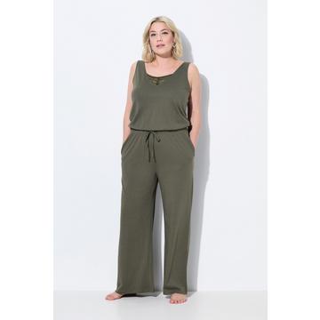 Jumpsuit, Spitze, V-Ausschnitt, ärmellos