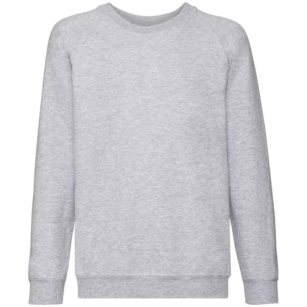 Fruit of the Loom - Classic Sweatshirt Raglanärmel, 140/146, Grau