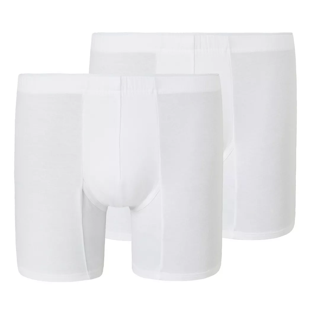 Schiesser - Boxershort  2er Pack Bequem sitzend-Premium Cotton-Shorts 2P, für Herren, Weiss, Größe L