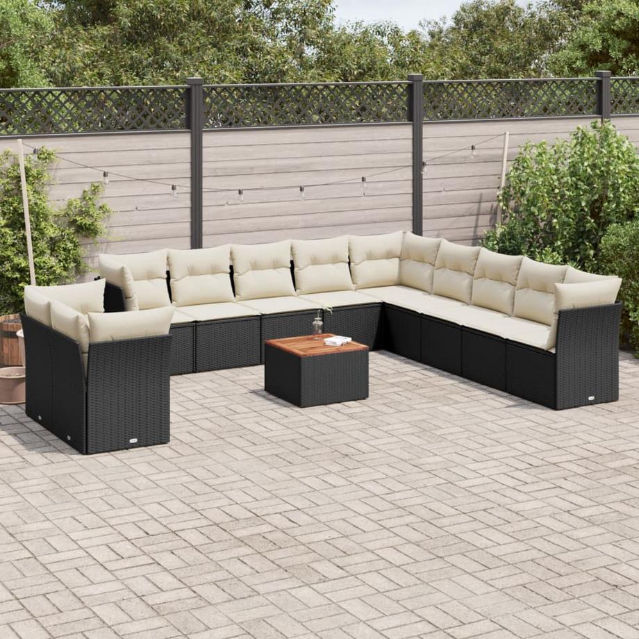 VidaXL Ensemble de canapés de jardin rotin synthétique  