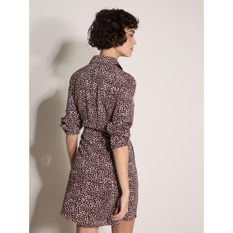 APRICOT Minikleid aus Crêpe mit unregelmäßigen Punkten  