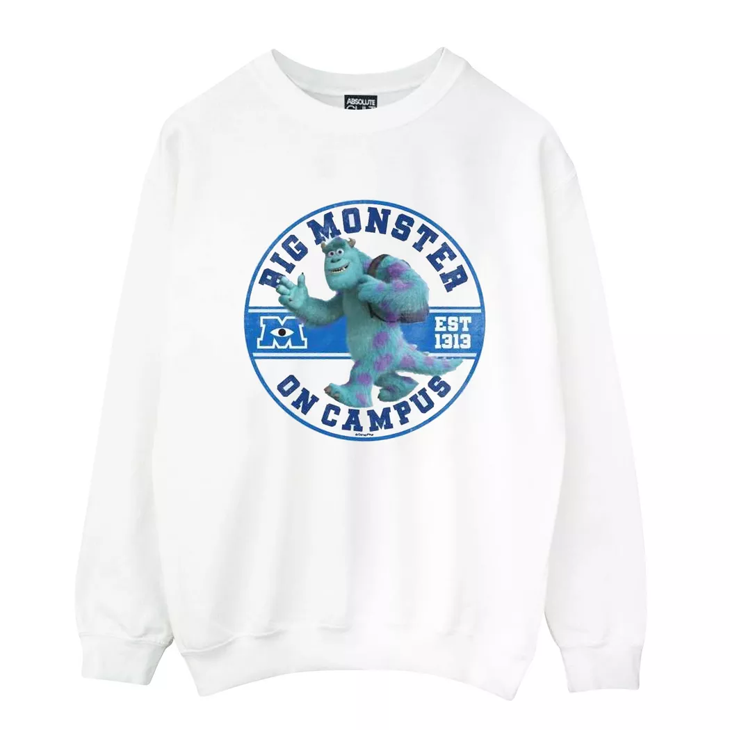 Disney - Monsters University Monster On Campus Sweatshirt, für Herren, Weiss, Größe 5XL