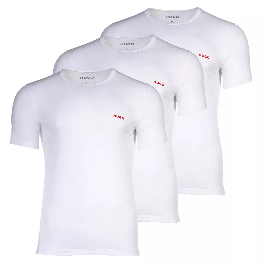 Hugo - T-Shirt  3er Pack Bequem sitzend-T-SHIRT RN TRIPLET P 10217251 02, RN Triplet 3er Pack T-Shirts, XL, Weiss