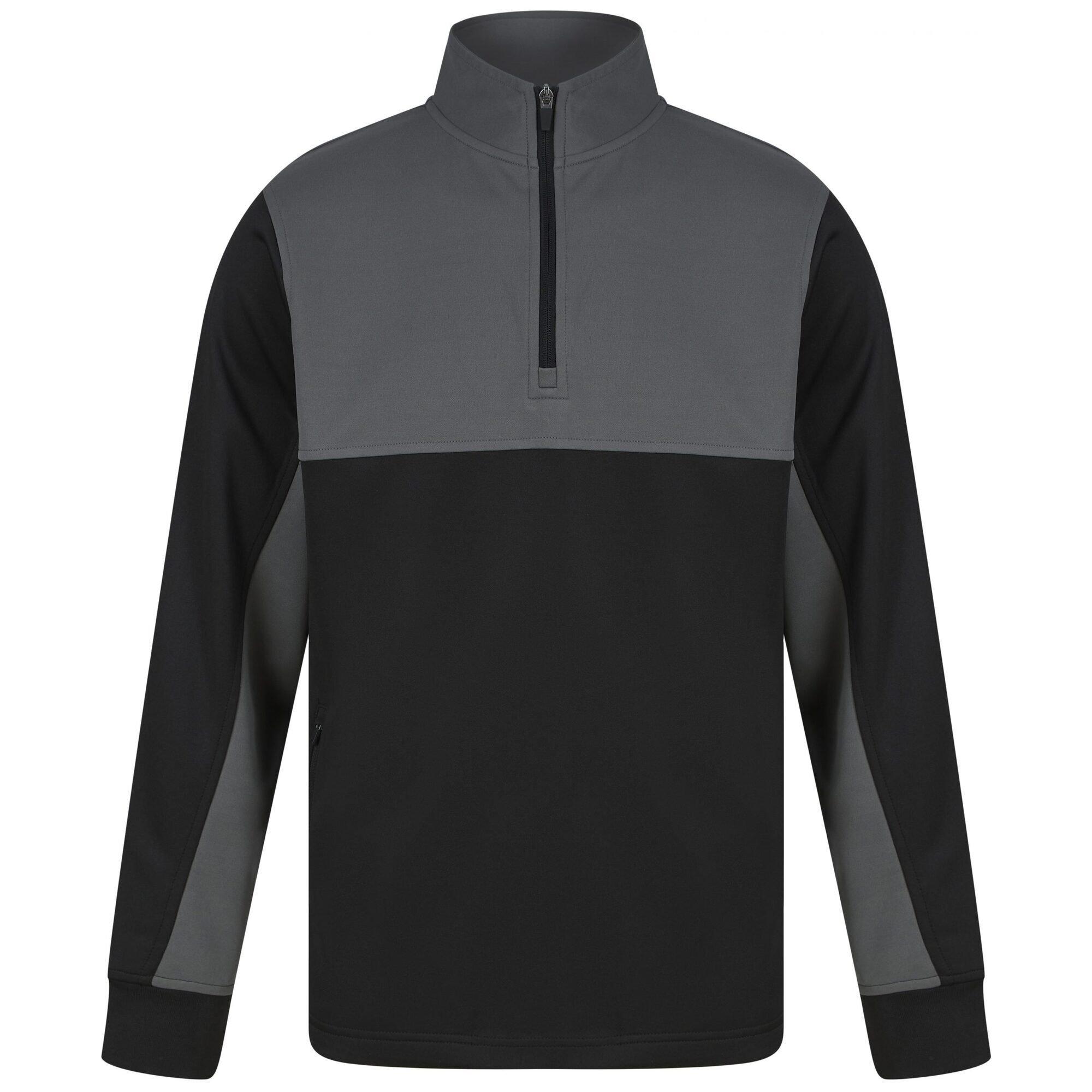 Image of Trainingsjacke Mit Kurzem Reißverschluss Unisex Schwarz 104