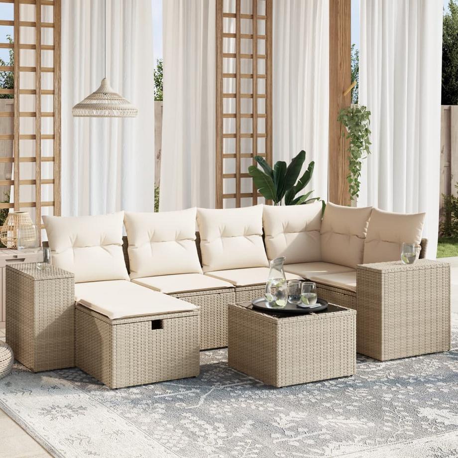 VidaXL set divano da giardino Polirattan  