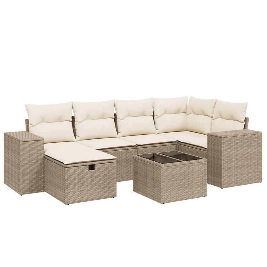 set divano da giardino Polirattan
