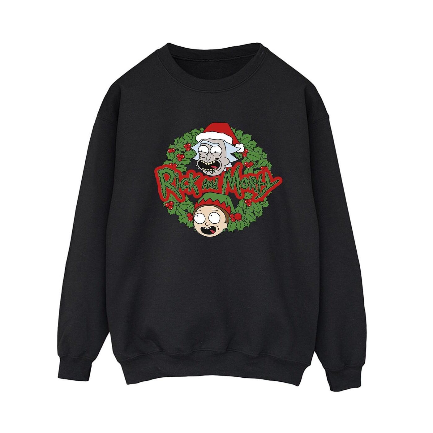 Image of Christmas Wreath Sweatshirt Damen Schwarz L