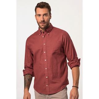 JP1880  Leinenmixhemd, Langarm, Buttondown-Kragen, Modern Fit 