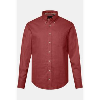 JP1880  Leinenmixhemd, Langarm, Buttondown-Kragen, Modern Fit 