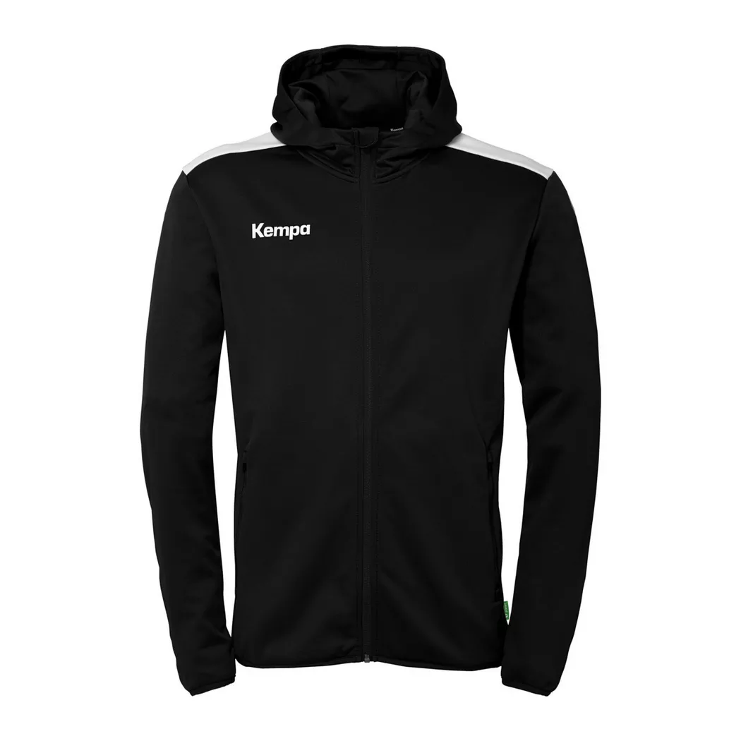 Kempa - sweatjacke mit kapuze emotion 27, für Damen, Schwarz/Weiss, Größe XXL