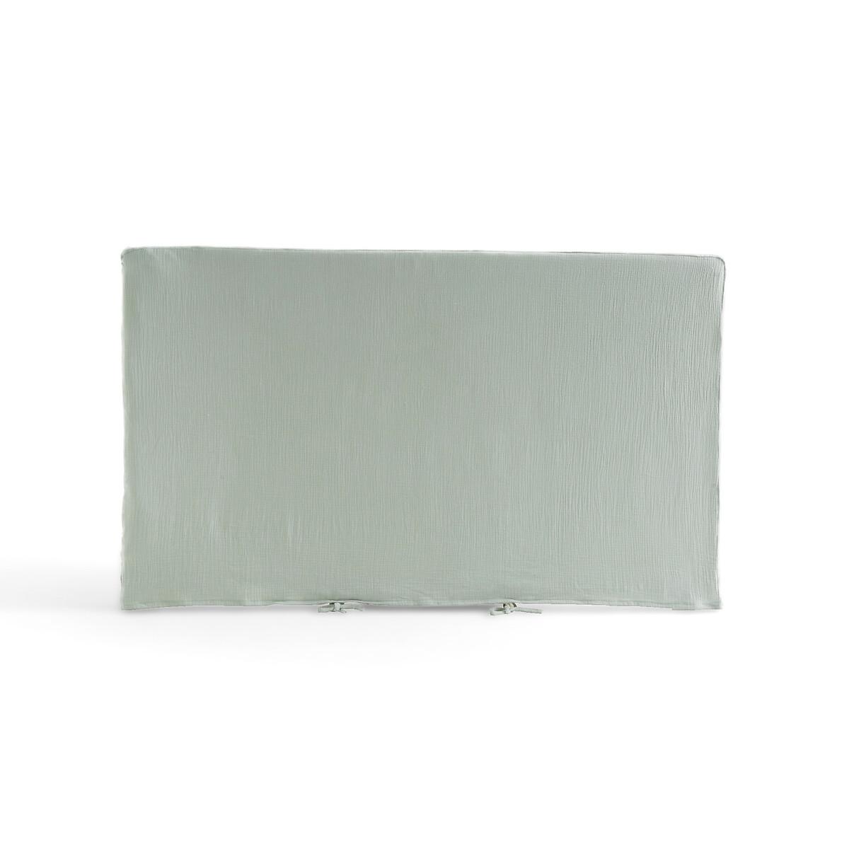 Image of Kopfteilbezug Kumla Aus Baumwollgaze Unisex Grün 85X180CM