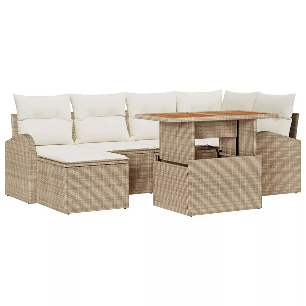VidaXL - Gartenmöbel set poly-rattan, One Size, Beige