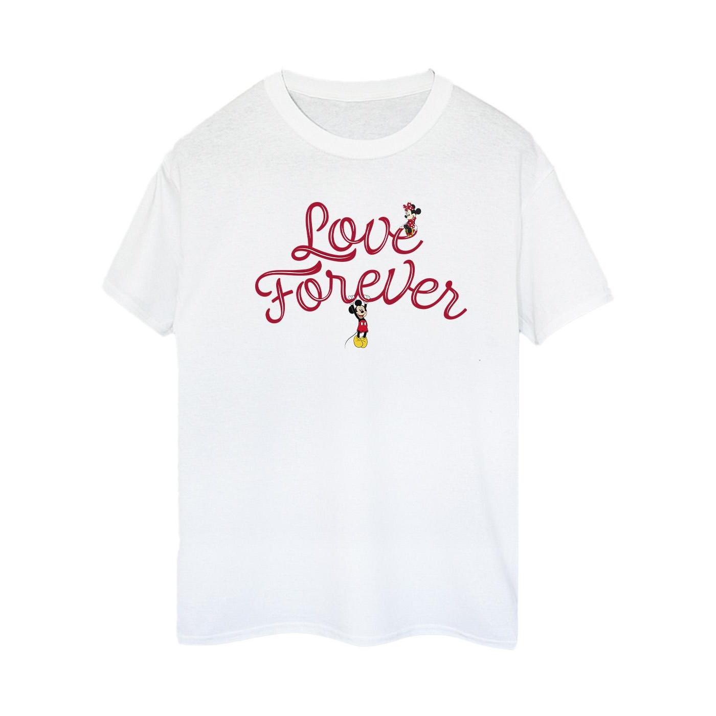 Image of Mickey Mouse Love Forever Tshirt Damen Weiss 3XL