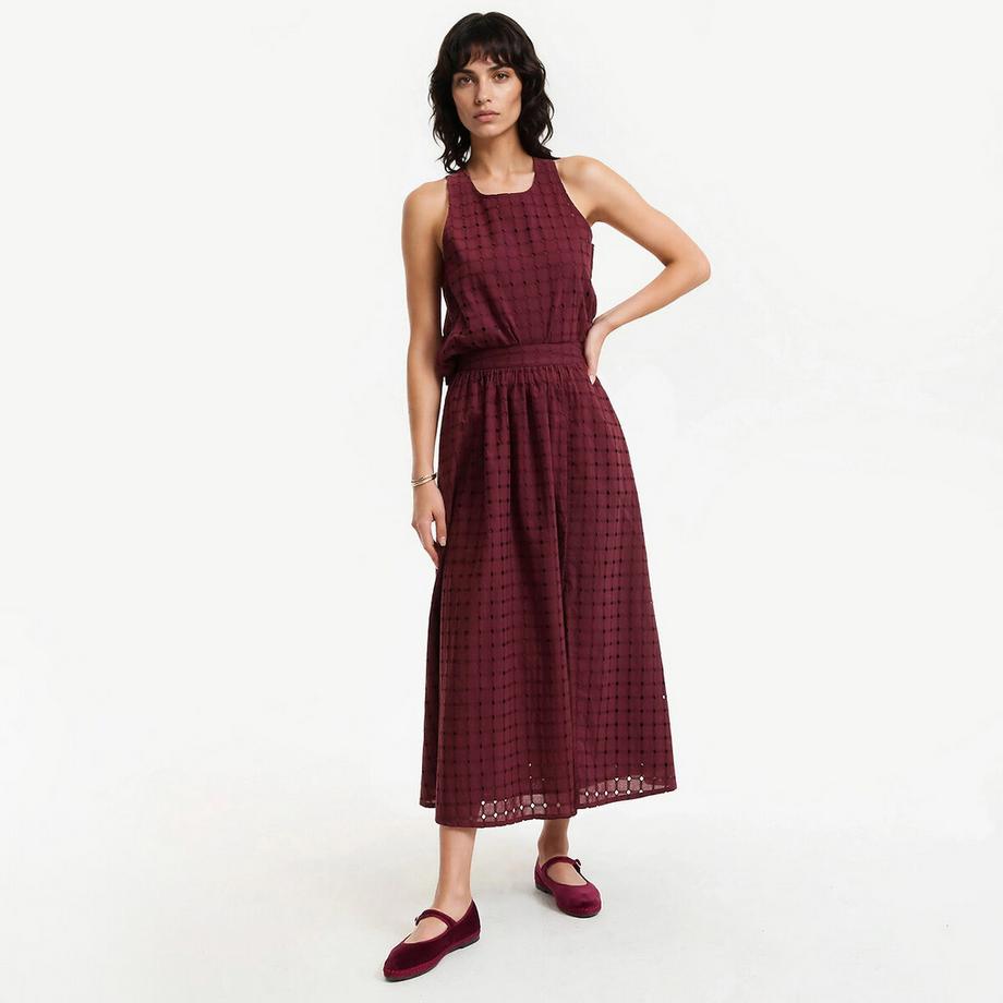La Redoute Collections Jupe Midi Évasée en Broderie Anglaise  