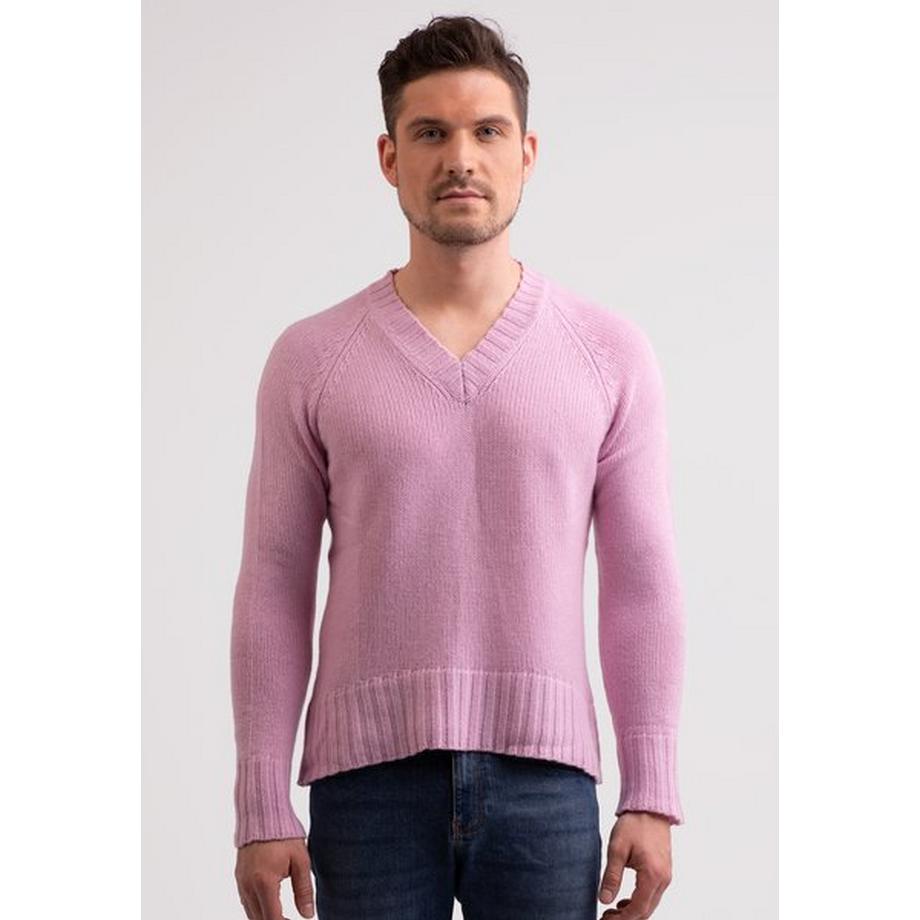 CASH-MERE.CH Pull Col V Cachemire Recyclé  