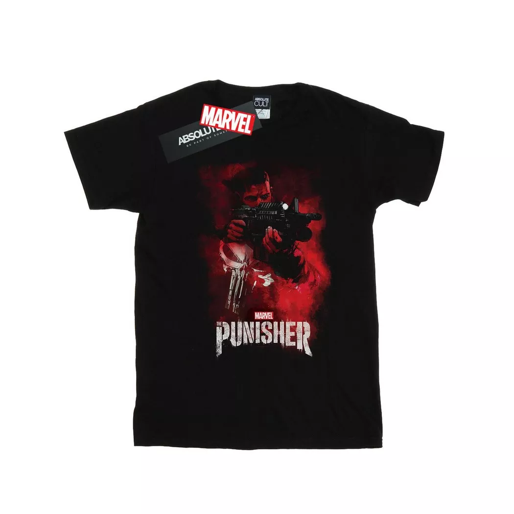 MARVEL - The Punisher TV Series Red Smoke TShirt, für Herren, Schwarz, Größe S