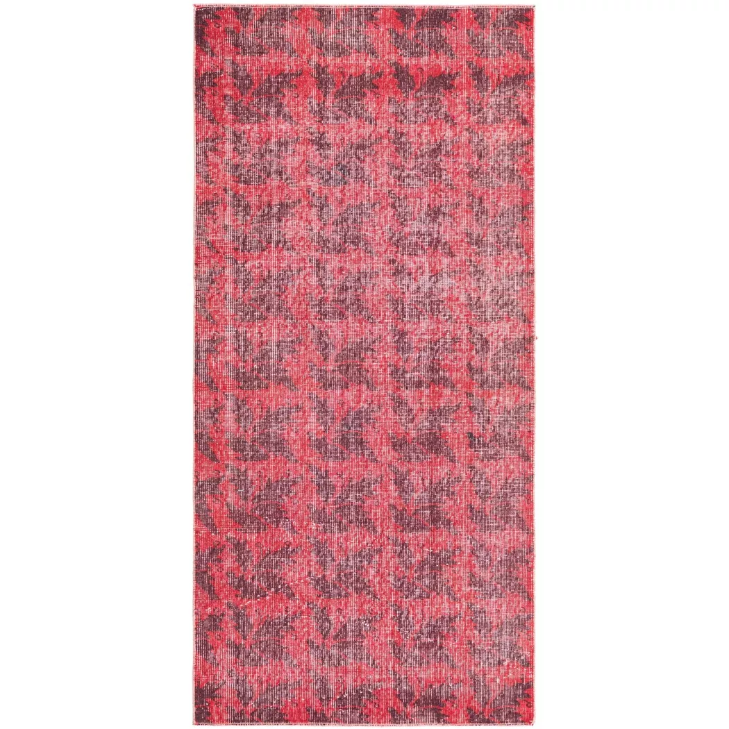 VIDAL - Handgemachter Teppich Ultra Vintage, 80X200CM, Rot Bunt