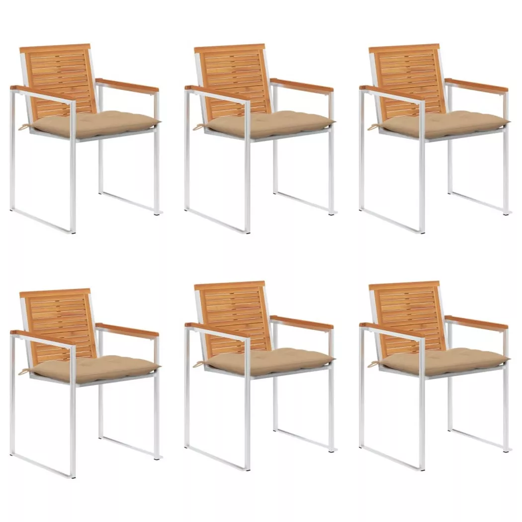 VidaXL - Gartenstuhl akazienholz, One Size, Beige