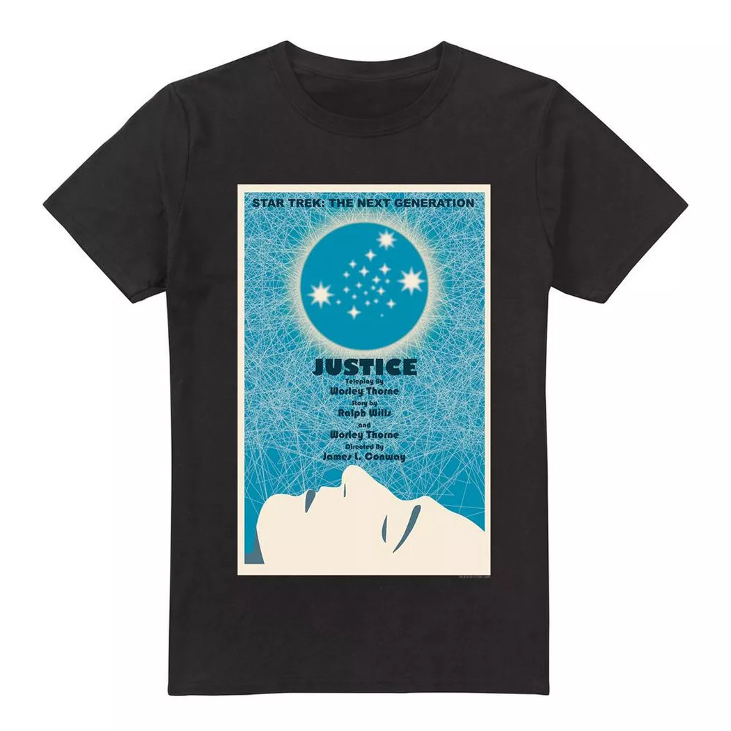 Star Trek - The Next Generation Season 1 Episode 8 TShirt, für Herren, Schwarz, Größe L