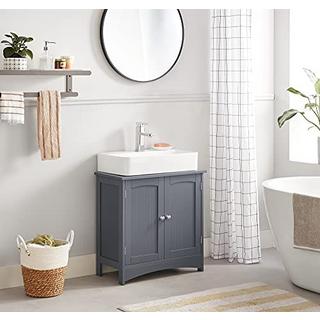 Pricenet Mobile da bagno resistente alla muffa con ripiani regolabili  