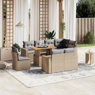 VidaXL set divano da giardino Polirattan  