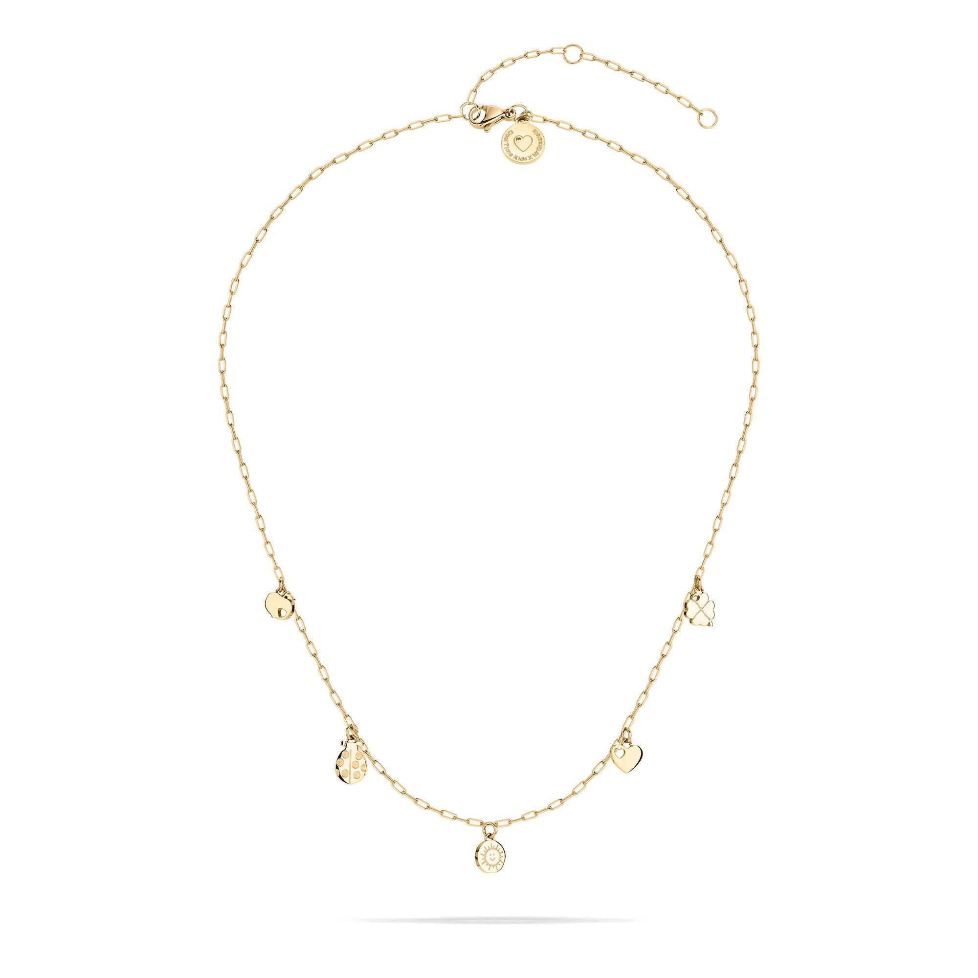 Image of Halskette Mit Verschiedenen Anhängern Damen 41cm