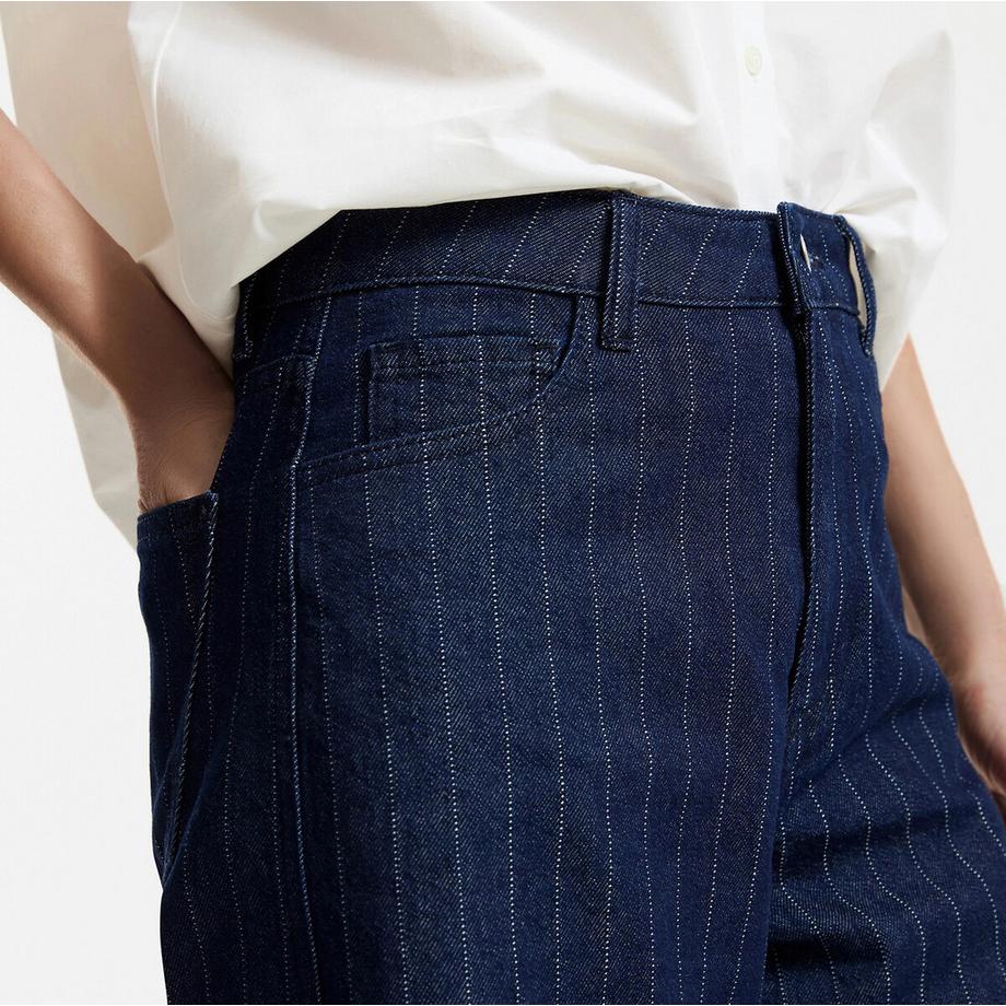 La Redoute Collections Gestreifte Barrel-Jeans  