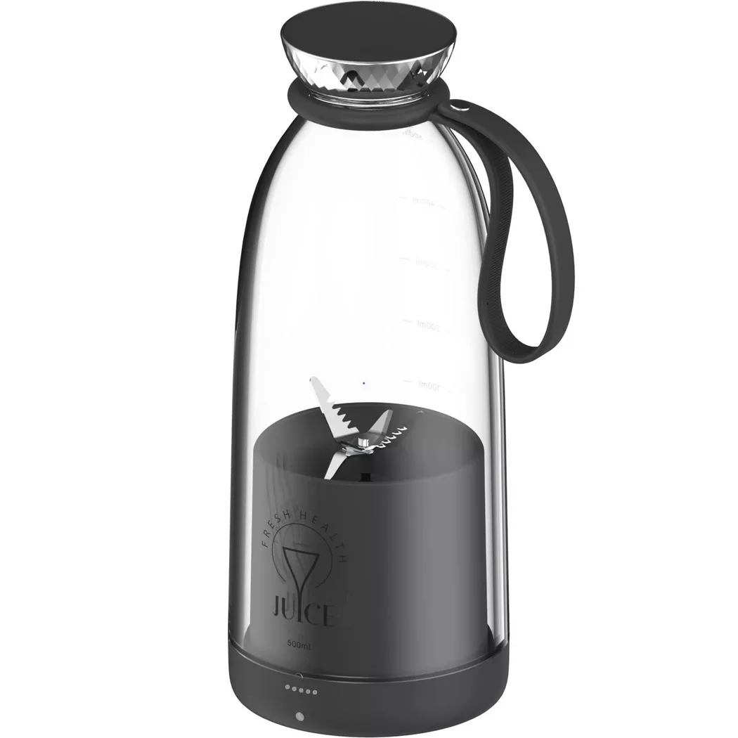 YUWANET - "Tragbarer Mixer 2.0 ""fresh-health-juice""", Schwarz, 0.5l