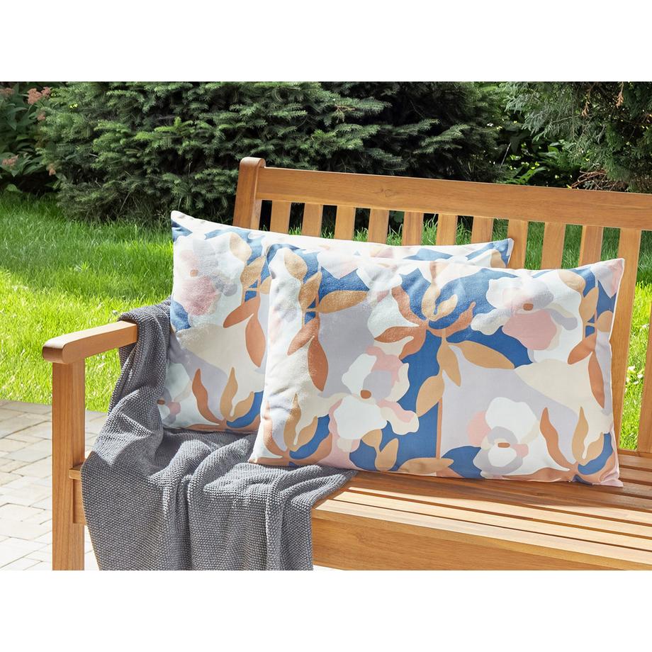 Beliani Lot de 2 coussins d'extérieur en Polyester  VEREZZI  