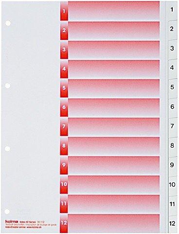 Kolma  KOLMA Register PP weiss A4 18.112.16 1-12 