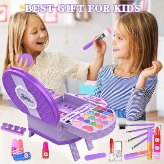 Activity-board  Kinderschminkset Schminkkoffer mit tragbarem Ständer, abwaschbares Make-up Kinderschminkset 