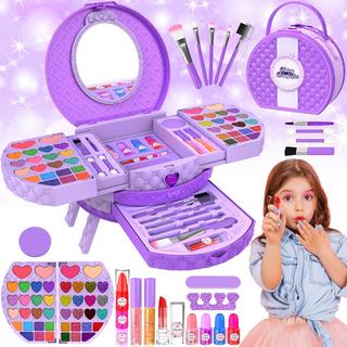 Activity-board  Kinderschminkset Schminkkoffer mit tragbarem Ständer, abwaschbares Make-up Kinderschminkset 