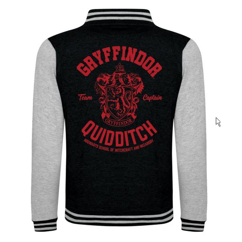 Harry Potter Gryffindor Quidditch Giacca Varsity Stile College Americano  
