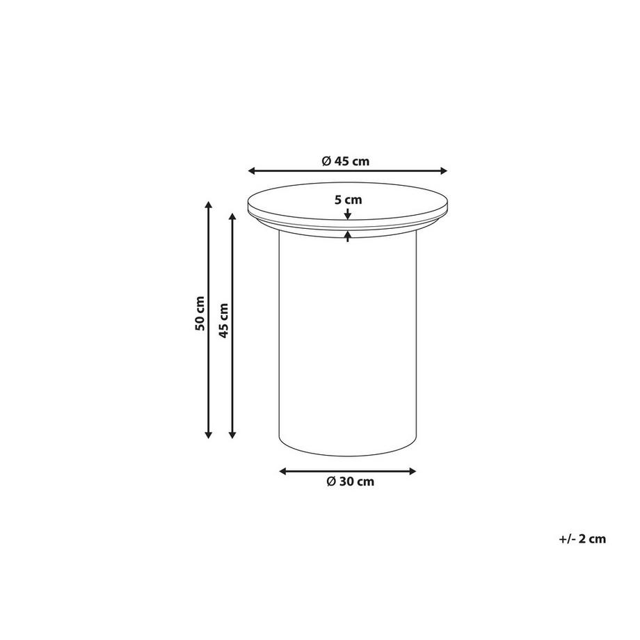 Beliani Beistelltisch aus Keramik Modern DORA  