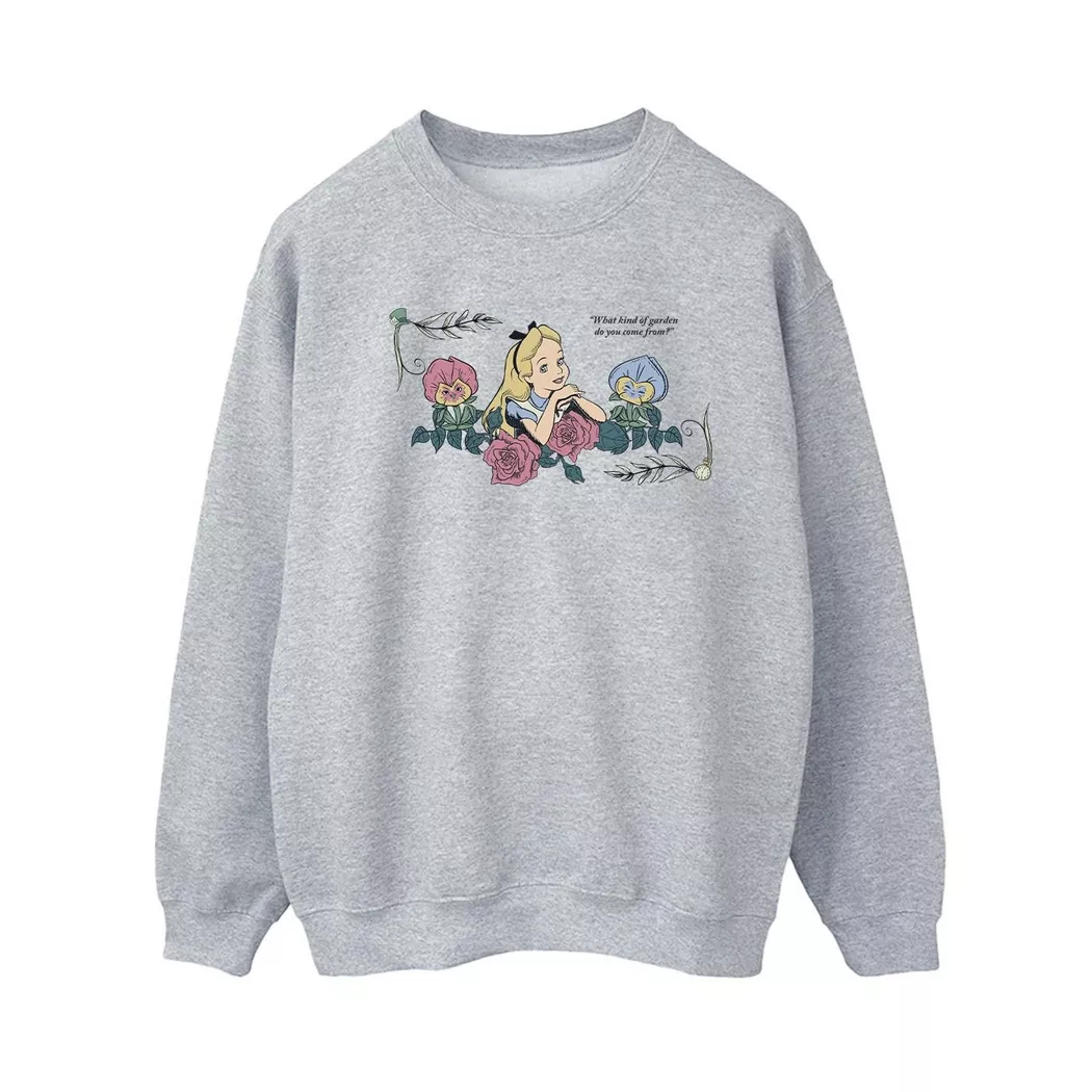 Disney - Alice In Wonderland What Kind Of Garden Sweatshirt, für Damen, Grau, Größe L