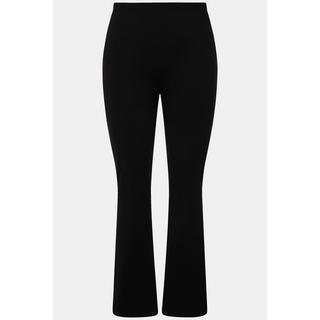 Ulla Popken  Pantalon de yoga en jersey, coupe évasée, ceinture élastique 