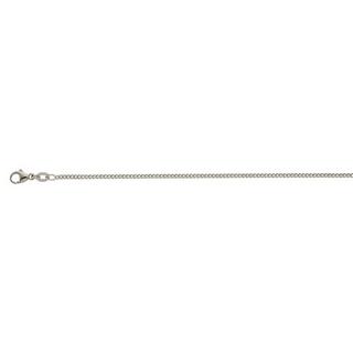 MUAU Schmuck  Collier gourmette or blanc 750, 1,7mm, 40cm 