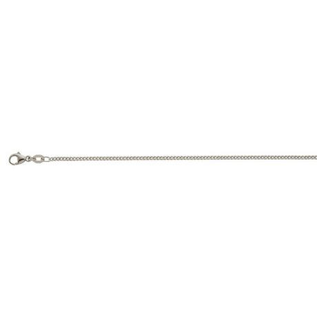 MUAU Schmuck  Collier gourmette or blanc 750, 1,7mm, 40cm 