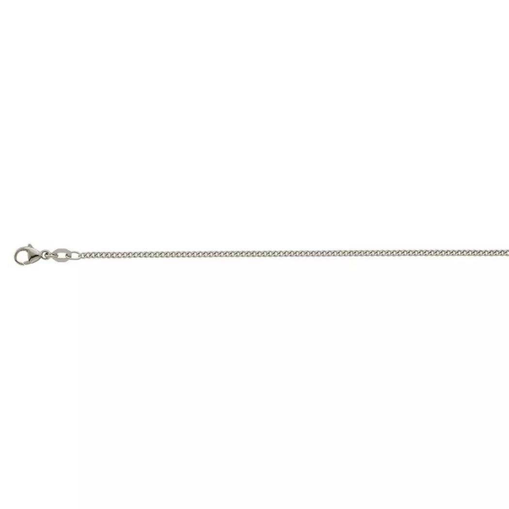 MUAU Schmuck - Collier Panzer Weissgold 750, 1.7mm, 40cm, 40cm