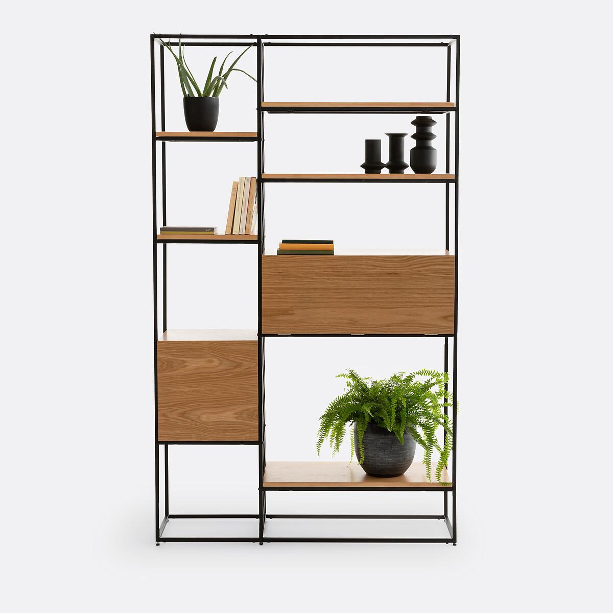 La Redoute Intérieurs Drahtregal Metall Eisen und Eichenfurnier  