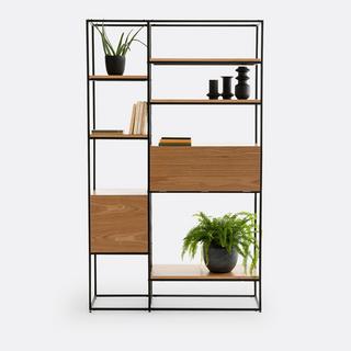 La Redoute Intérieurs Drahtregal Metall Eisen und Eichenfurnier  