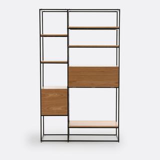 La Redoute Intérieurs Drahtregal Metall Eisen und Eichenfurnier  