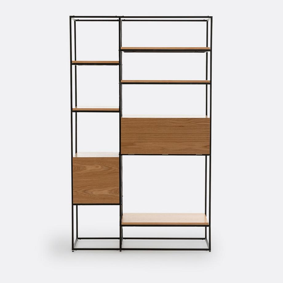 La Redoute Intérieurs Étagère filaire métal fer et plaqué chêne  