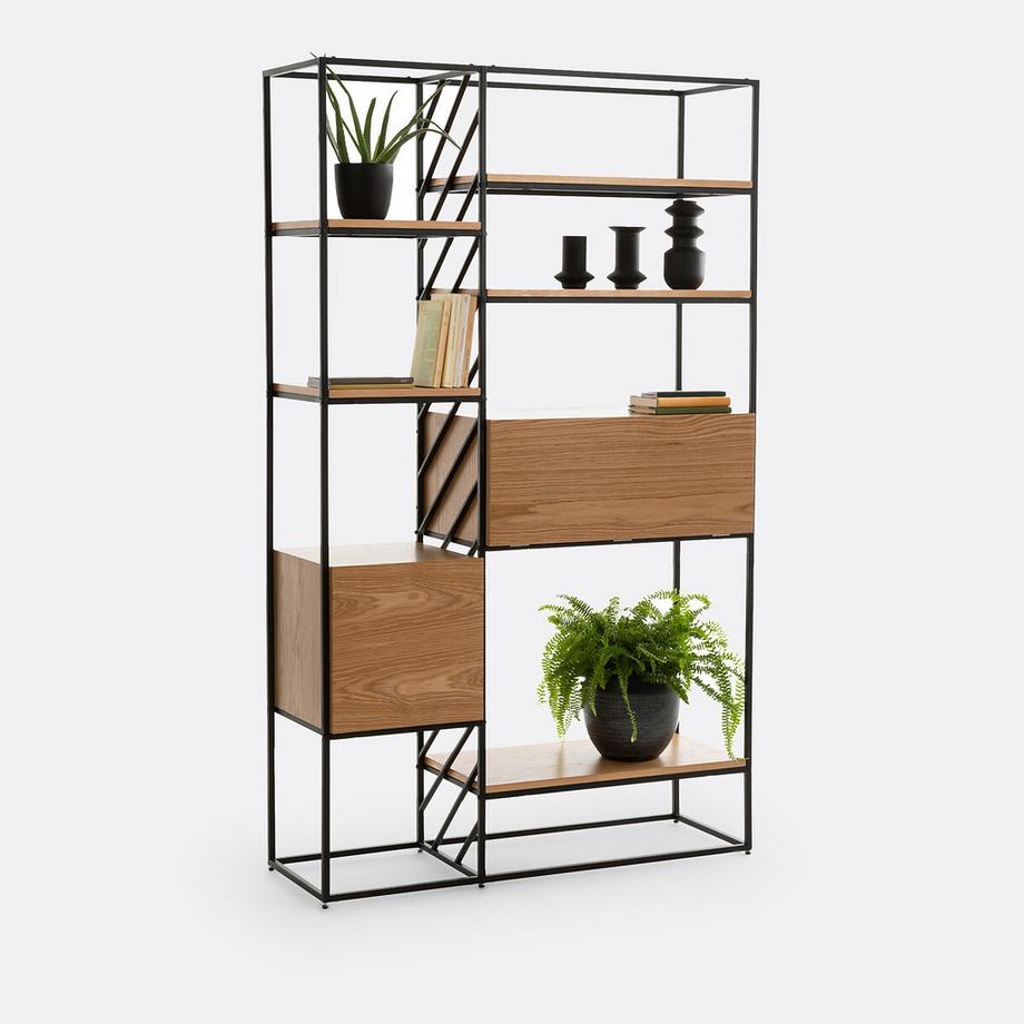 La Redoute Intérieurs Étagère filaire métal fer et plaqué chêne  
