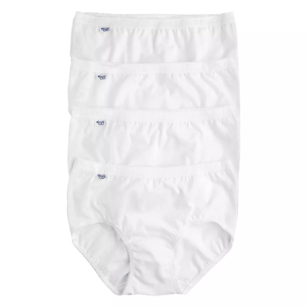 Sloggi - 4er Pack Basic+ - Midi Slip, für Damen, Weiss, Größe M