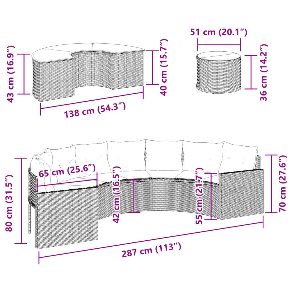 VidaXL Garten-sofagarnitur poly-rattan  